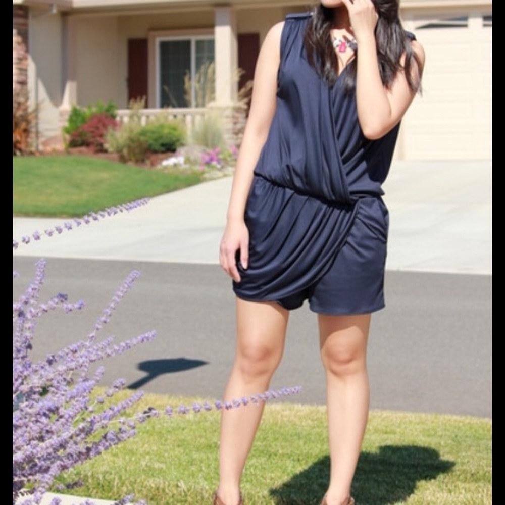 Rachel Roy Navy Blur Romper